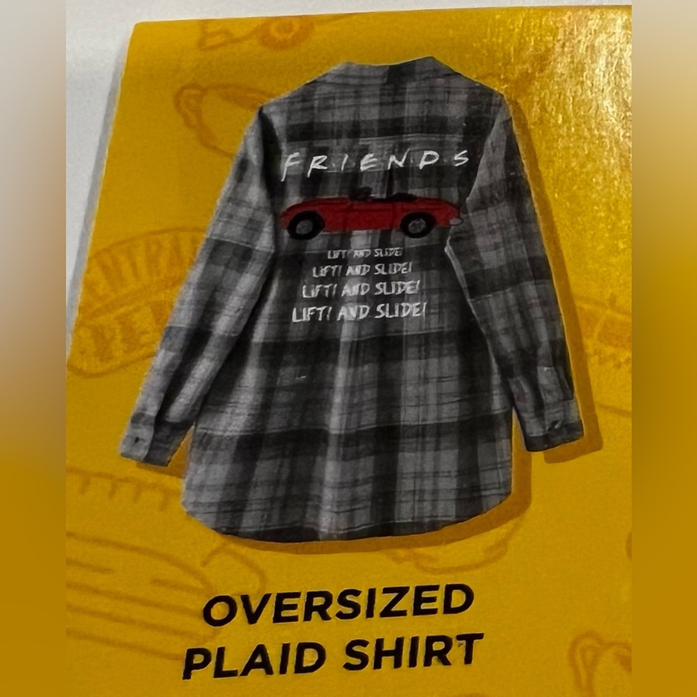 Friends oversized plaid shirt